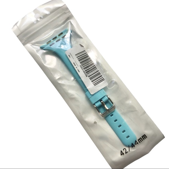 5/$20 NEW BLUE SliM Silicone Band Apple Watch 44/45/49 mm M/L - Picture 6 of 7